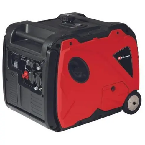 Einhell Generator de curent electric pe benzina Einhell Expert TE-IG 3500, 3200 W, motor 4 timpi, 212 cm³, 2 prize 230 V, USB 5 V 2.1 A, rezervor 8.3 l, 6.5 h autonomie maxima, Rosu-Negru