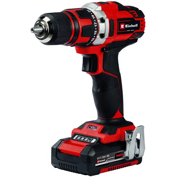 Einhell Masina de gaurit / surubelnita fara fir Einhell Power X-Change TE-CD 18/40-1 Li (2x1,5 Ah), 18 V, 2 acumulatori 1.5 Ah inclus, 40 Nm, 21 trepte