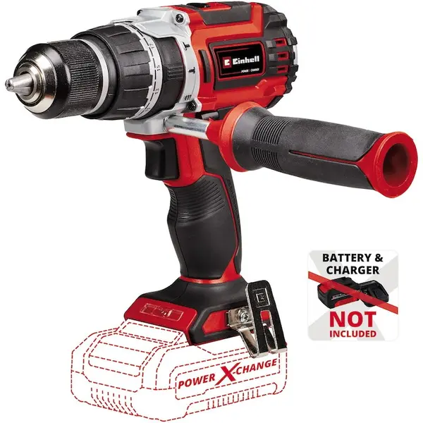 Einhell Masina de insurubat si gaurit (bormasina) pe acumulator cu impact Einhell Power-X-Change TP-CD 18/60 Li-i BL Solo, 18 V, 60 Nm, 23 trepte, 13 mm mandrina, fara acumulator/incarcator