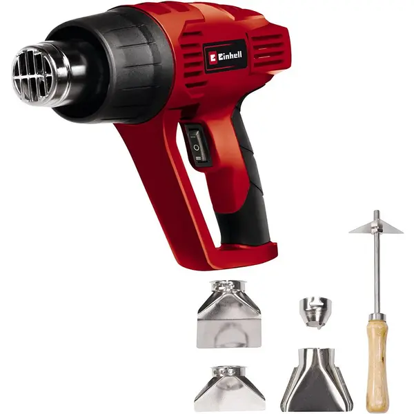 Einhell Pistol cu aer cald Einhell TH-HA 2000/1 ,2000 W, 2 setari de temperatura 350°/550°, protectie impotriva supraincalzirii, inclus 4 duze si racleta pentru vopsea
