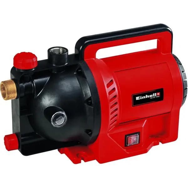 Einhell Pompa apa de suprafata pentru apa curata Einhell GC-GP 1045, 1050 W, 4500 l/h debit maxim, 4.8 bar presiune maxima, 35°C temperatura maxima, 48 m refulare, 8 m absorbtie, Rosu-Negru
