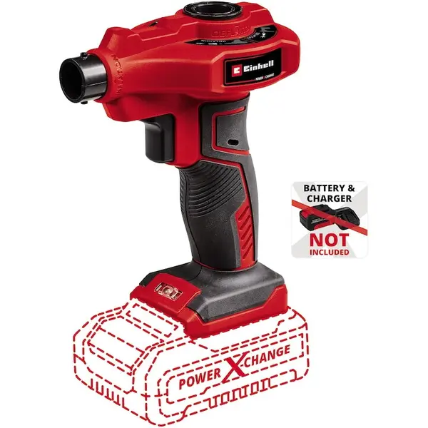 Einhell Pompa/suflanta pe acumulator pentru aer Einhell Power X-Change CE-AP 18 Li Solo, 18 V, 670 l/min debit maxim, 0.05 bari presiune maxima, fara acumulator/incarcator