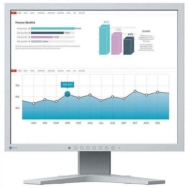 EIZO Monitor LED Eizo FlexScan S1934H-GY 19 inch SXGA IPS 14 ms 60 Hz, Alb