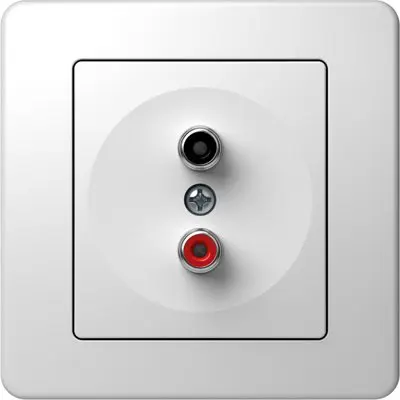 Ekonomik Priza audio alb, TEM Modul TEM-KE22PW-B