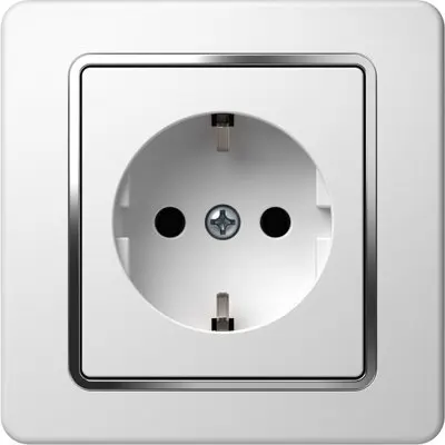Ekonomik Priza SCHUKO 1P 16A ST IP20 Alb, TEM Modul TEM-VE10CO-B