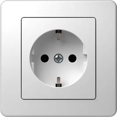 Ekonomik Priza SCHUKO 1P 16A ST IP20 Alb, TEM Modul TEM-VE10PW-U