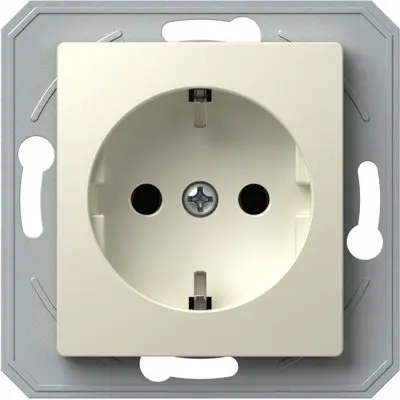 Ekonomik Priza SCHUKO 1P 16A ST IP20 Crem, TEM Modul TEM-VE10IWXO-U