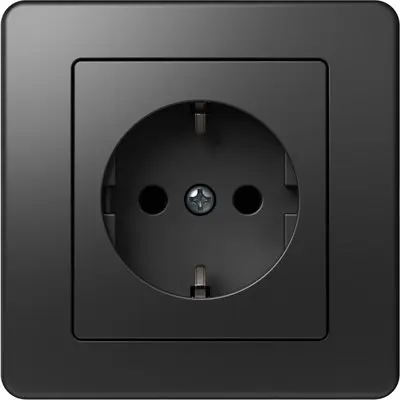 Ekonomik Priza SCHUKO 1P 16A ST IP20 Negru, TEM Modul TEM-VE10NB-B