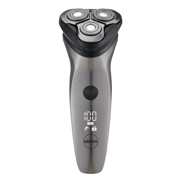 Eldom Aparat de ras electric Eldom, G54 Ian, indicator LED, ergonomic, acumulator USB C, Gri
