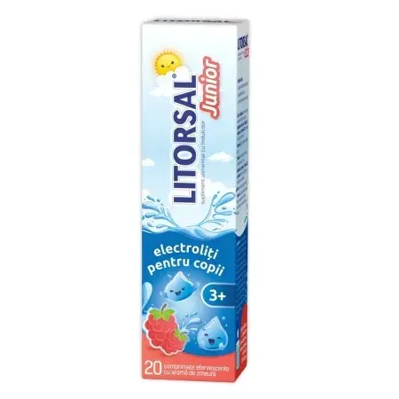Electroliti copii 3+ ani Litorsal, 20 comprimate efervescente – Zdrovit