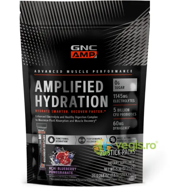 Electroliti cu Aroma de Acai, Afine si Rodie Amplified Hydration 150g - 20 plicuri