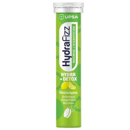 Electroliți cu aromă de lămâie Hydra Detox Hydrafizz, 16 comprimate efervescente, UPSA