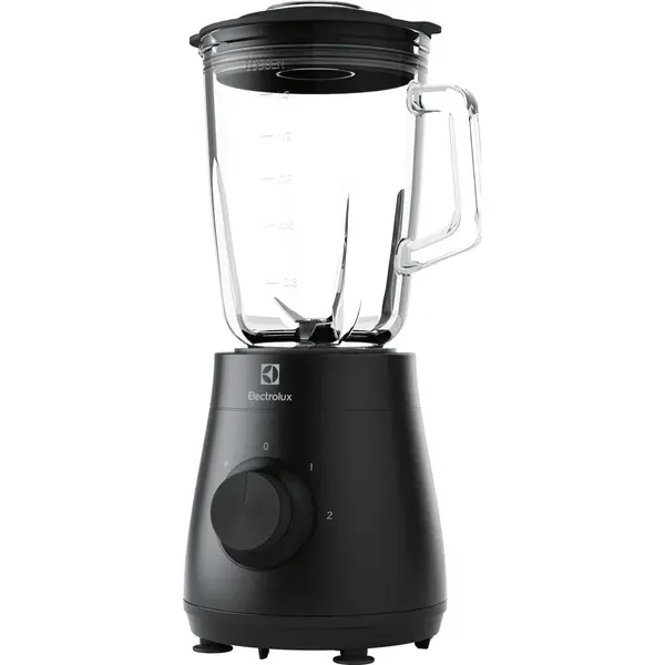 Electrolux Blender Electrolux E3TB1-4GG, 500W, 1,5 l, 2 viteze + Pulse, 4 lame inox, cana sticla termo-rezistenta, negru