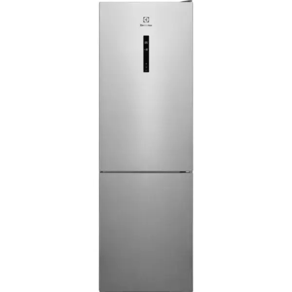 Electrolux Combina frigorifica Electrolux LNT7ME32X3, Capacitate 330 l, No Frost, Afisaj LCD, CustomFlex, Multi Flow, Iluminare LED, Clasa E, Inaltime 186 cm, Inox antiamprenta