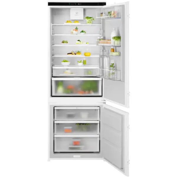 Electrolux Combina frigorifica incorporabila ENG7TE75S, 376 l, Frost Free - No Frost, Usa reversibila, Control electronic, Clasa E, H 188.4 cm