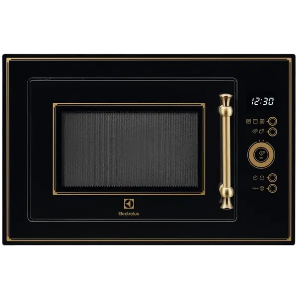 Electrolux Cuptor cu microunde incorporabil Electrolux EMT25203OK, 25 l, Putere 900 W, Grill, Afisaj digital, Timer, Rustic Negru