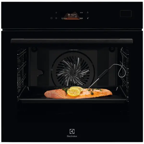 Electrolux Cuptor incorporabil Electrolux EOB8S39Z, Electric, 70 l, SteamBoost, Afisaj digital, Grill, Control touch, Clasa A++, Negru