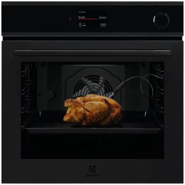 Electrolux Cuptor incorporabil Electrolux EOC9P3XT, 72 l, SteamCrisp-gatire cu abur, conectivitate WI-FI, TFT Activ (Supex4), 75 programe, Autocuratare pirolitica, Grill, Clasa energetica A++, Negru mat