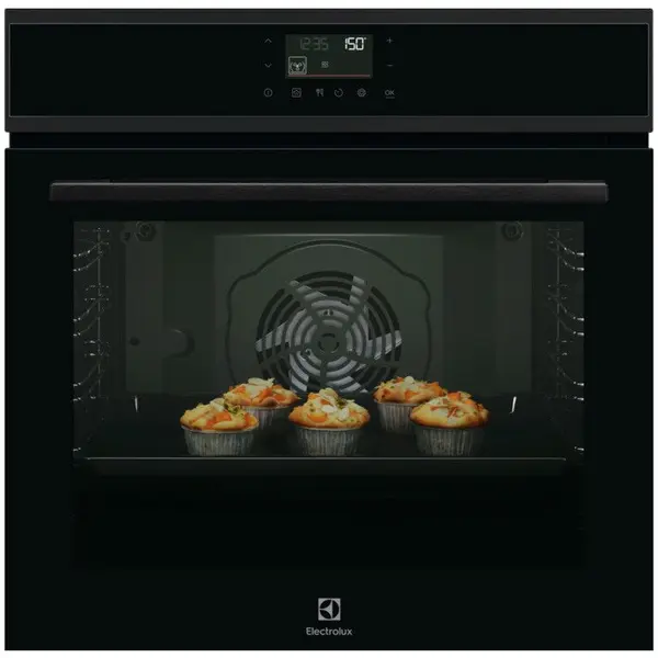 Electrolux Cuptor incorporabil Electrolux EOD7P86H, electric, curatare pirolitica, 72 l , clasa A, Sticla neagra cu insertie metalica