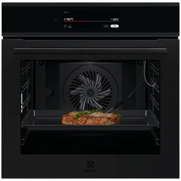 Electrolux Cuptor incorporabil Electrolux EOE9P3ST, 71 l, Conectivitate WI-FI, 103 programe, TFT Activ (Supex8), Autocuratare pirolitica, Grill, Ghidaj telescopic pe 1 nivel, Convectie, Clasa energetica A++, Negru mat