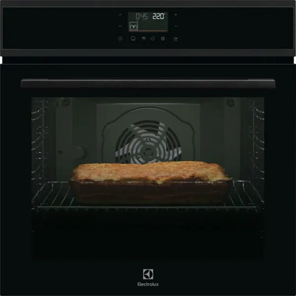 Electrolux Cuptor incorporabil Electrolux EOF7H36H, electric, 72 l , clasa A, Sticla neagra cu insertie metalica