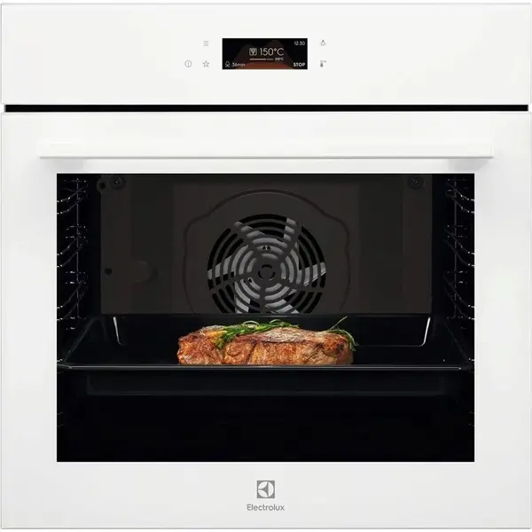 Electrolux Cuptor incorporabil Electrolux LOE8F38V, Electric,Autocuratare catalitica, Control touch, 99 de programe predefinite, Inchidere amortizata a usii, volum net 72 L, Clasa A+, Sticla alba