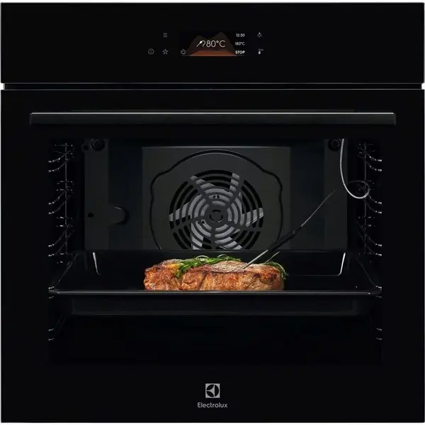 Electrolux Cuptor incorporabil Electrolux LOE8P39Z, Electric,Autocuratare pirolitica, Control touch, 171 de programe predefinite, Senzor gatire, Inchidere amortizata a usii, volum net 72 L, Clasa A+, Sticla neagra
