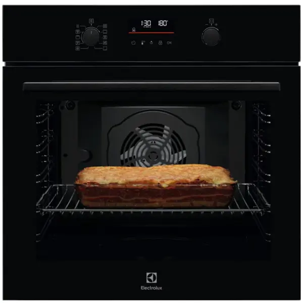 Electrolux Cuptor incorporabil Electrolux LOF6P16Z, 72 l, Autocuratare pirolitica-3 moduri, 45 de programe predefinite, Timer cu display electronic, Grill, Blocare de siguranta pentru copii, Clasa energetica A++, Sticla neagra