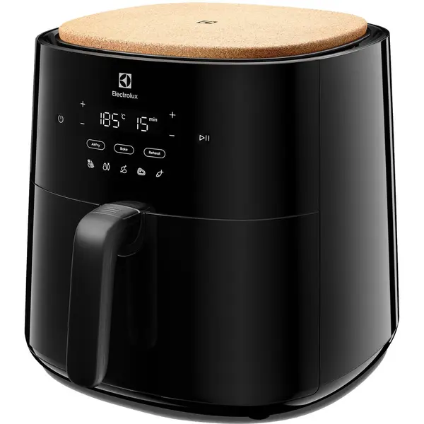 Electrolux Friteuza cu aer cald Electrolux 700 XXL EAF7B, 1800 W, capacitate 6.8L, 2,3 kg cartofi prajiti, display digital, 3 moduri gatire, 5 programe automate, timer 99 min, avertizare acustica pentru amestecare ingrediente, Negru
