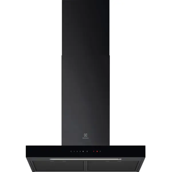Electrolux Hota incorporabila decorativa Electrolux LFT816K, Control electronic, Putere de absorbtie 730 mc/h, Conectivitate plita, Functie Breeze, Iluminare LED, 60 cm, Negru mat