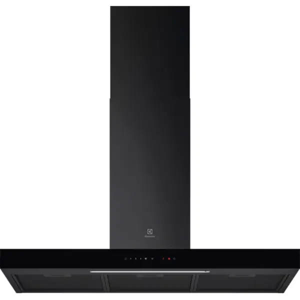 Electrolux Hota incorporabila decorativa Electrolux LFT819K, Control electronic, Putere de absorbtie 730 mc/h, Conectivitate plita, Functie Breeze, Iluminare LED, 90 cm, Negru mat