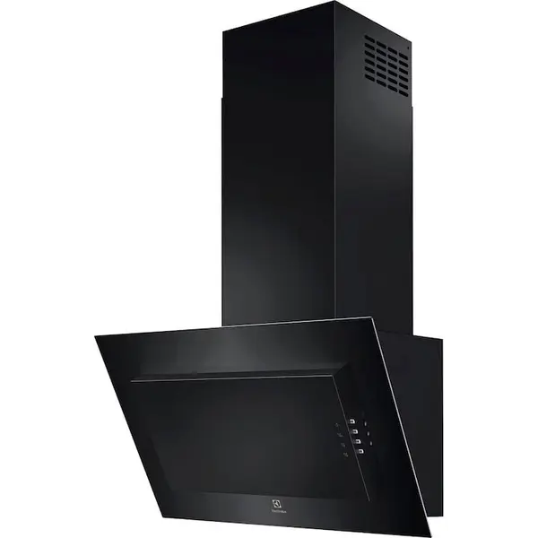Electrolux Hota incorporabila decorativa Electrolux LFV326K, Putere de absorbtie 600 mc/h, Filtru de carbon inclus, 1 motor, 60 cm, Negru
