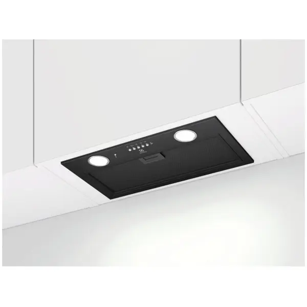 Electrolux Hota incorporabila Electrolux CFG526R, Putere de absorbtie 600 mc/h, Conectivitate plita, 1 motor, Control electronic, 54 cm, Negru mat