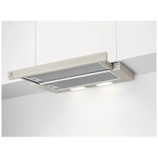 Electrolux Hota telescopica incorporabila Electrolux LFP326AS, Putere de absorbtie 410 mc/h, 1 motor, 60 cm, Auriu