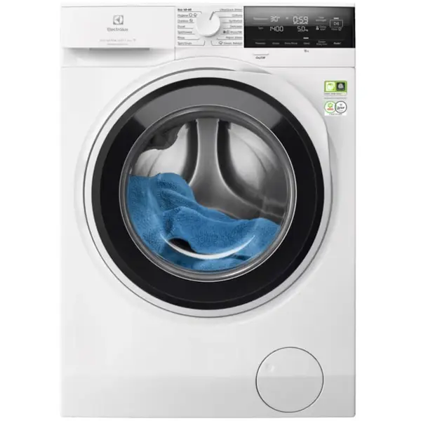 Electrolux Masina de spalat rufe Electrolux Ecoline EW8F3494EQ, 9 kg, 1400 RPM, WiFi, Clasa A, Motor Inverter, Dozator Universal detergent, UltraCare, TimeManager, Abur Improspatare/EasyIron, Rapid 20 min, Alb