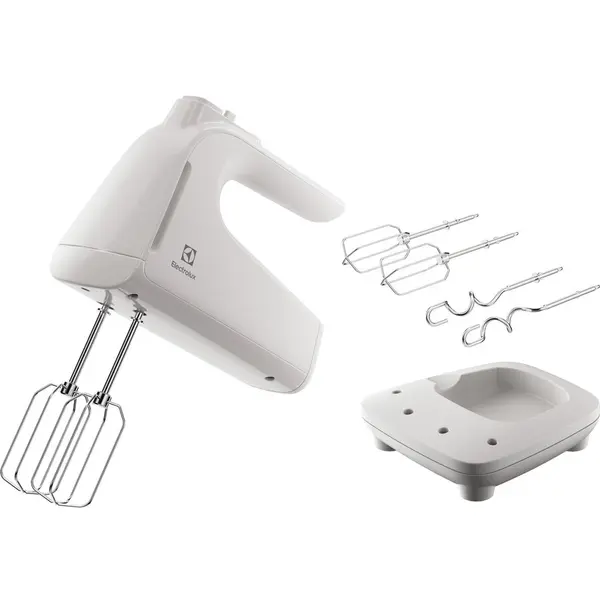 Electrolux Mixer de mana Electrolux EHM4W, 500W, 5 viteze + Turbo, suport pentru mixer si accesorii, Alb