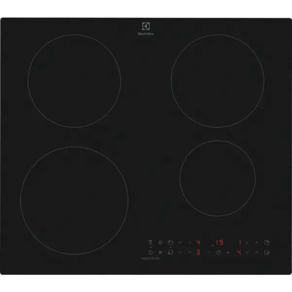 Electrolux Plita incorpolabila Electrolux EIT60433CT, inductie , 4 zone de gatit, Timer electronic, Conectivitate hota, Booster, Rezistenta sporita la zgarieturi, 60 cm, Culoare negru mat
