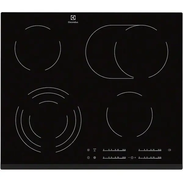 Electrolux Plita incorporabila Electrolux EHF6547FXK, Vitroceramica, 4 zone de gatit, DirectAccess, Booster, SoundOff, EcoTimer, 60 cm, Negru