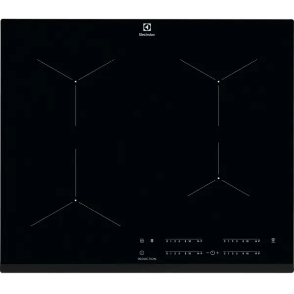 Electrolux Plita incorporabila Electrolux EIT61443B, Inductie, 4 zone de gatit, Touch control, 60 cm, Sticla neagra