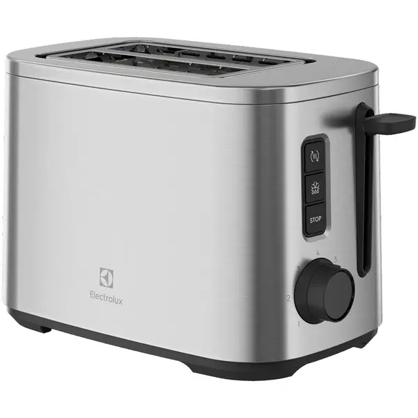 Electrolux Prajitor de paine Electrolux Create 5 E5T1-4ST, 800 W, timer digital cu afisare timp ramas, 7 niveluri de rumenire, tavita firimituri detasabila, full inox
