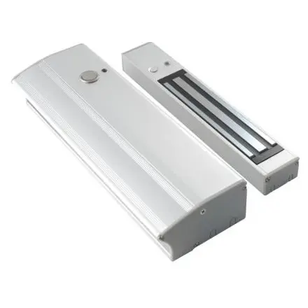 Electromagnet aplicabil de 280kgf, cu maner pentru usi cu deschidere in interior si cu led de stare YM-280T(LED)H