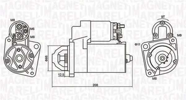 Electromotor (12V, 1,1kW) FIAT BRAVA, BRAVO I, DOBLO, DOBLO CARGO, MAREA, MULTIPLA, PALIO, STILO; LANCIA LYBRA 1.6 1.6CNG dupa 1996