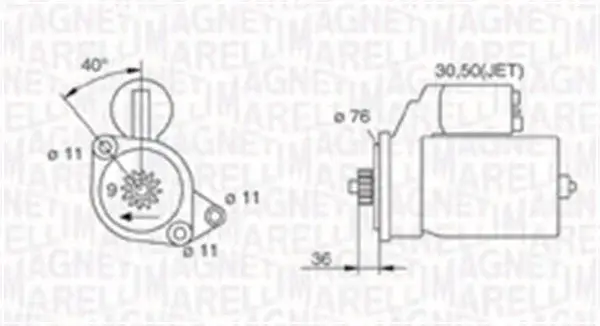 Electromotor (12V, 1,1kW) potrivit AUDI A3; FORD GALAXY I; SEAT ALHAMBRA, CORDOBA, CORDOBA VARIO, IBIZA II, INCA, TOLEDO I; SKODA OCTAVIA I; VW CADDY II, CORRADO, GOLF I 1.4-2.0 08.82-12.10