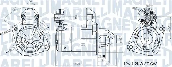 Electromotor (12V, 1,1kW) potrivit HYUNDAI ELANTRA VI, I20 I, I30, I40 I, I40 I CW, IX20, VELOSTER; KIA CARENS III, CEE D, PRO CEE D, SOUL I, SPORTAGE III, VENGA 1.4 1.4LPG 1.6 12.06-