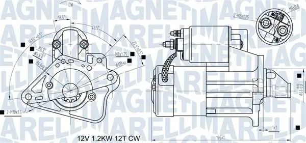 Electromotor (12V, 1,2kW) potrivit RENAULT CLIO III, GRAND SCENIC III, LAGUNA III, MEGANE, MEGANE III, SCENIC III 1.6 1.6LPG 10.07-