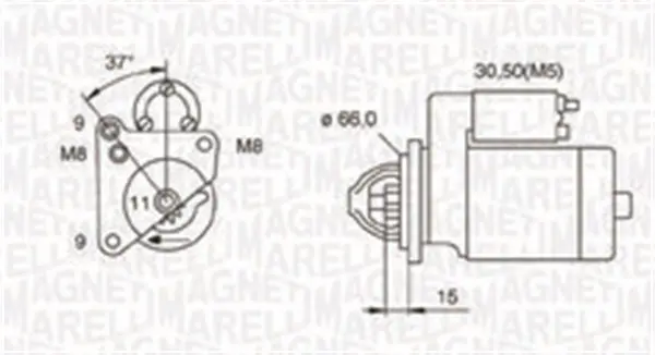 Electromotor (12V, 1,3kW) potrivit CITROEN BERLINGO, BERLINGO MULTISPACE, BERLINGO MINIVAN, C1, C2, C3 I, C3 II, C3 PICASSO, C3 PLURIEL, C4, C4 AIRCROSS, C4 CACTUS 1.4D 1.6D 2.0D 09.01-