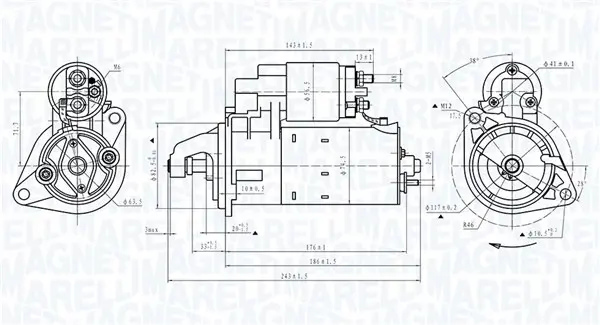 Electromotor (12V, 1,4kW) potrivit DAEWOO ESPERO; OPEL ASCONA C, ASTRA F, CALIBRA A, FRONTERA A SPORT, KADETT E, KADETT E KOMBI, OMEGA A, VECTRA A 1.8 2.0 09.82-09.99