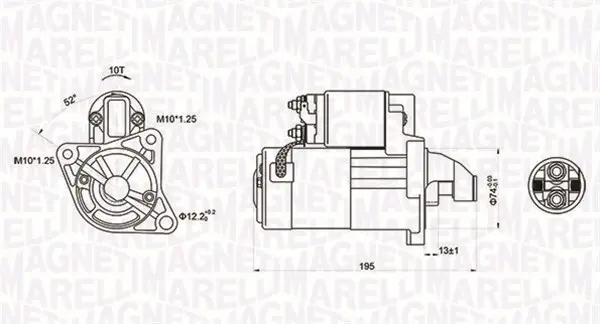 Electromotor (12V, 1kW) MAZDA 323 F VI, 323 S VI, 626 IV, 626 V, MPV II, PREMACY; PEUGEOT 206 1.8 1.9 2.0 intre 1991-2007
