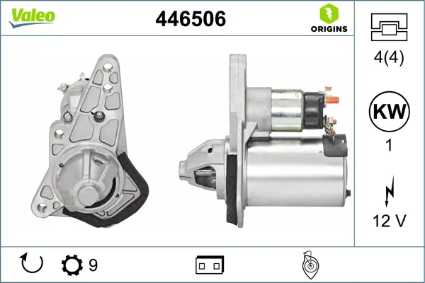 Electromotor (12V, 1kW) potrivit DACIA DOKKER, DOKKER EXPRESS MINIVAN, DUSTER, DUSTER SUV, LODGY; NISSAN CUBE, JUKE, MICRA C+C III, MICRA III, NOTE, NV200, NV200 EVALIA 1.2-1.6LPG 05.05-