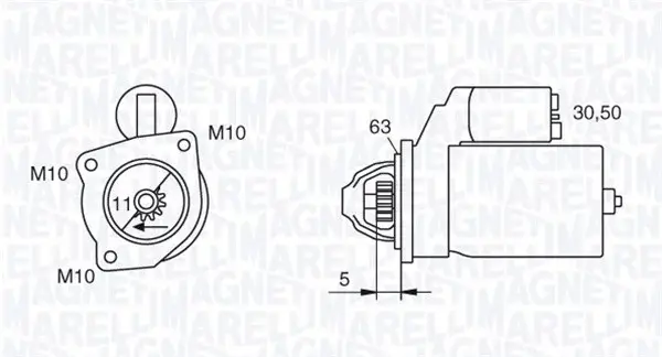 Electromotor (12V, 2,2kW) VOLVO C30, C70 II, S40 II, S80 II, V50, V70 III; FORD C-MAX, C-MAX II, FOCUS C-MAX, FOCUS II, FOCUS III, GALAXY, GRAND C-MAX, KUGA I, KUGA II, MONDEO IV 1.6D 2.0D 2.2D dupa 2